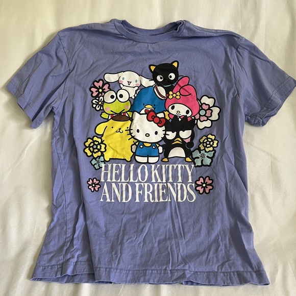 Sanrio Hello Kitty and Friends T-Shirt XS Women's Purple Graphic Casual Kawaii - Picture 1 of 2